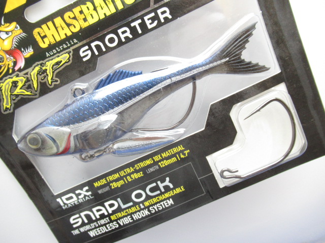 Chasebait Lures Rip Snorter 120mm Snaplock Weedless Hook Fishing Lure -  Blue Bait